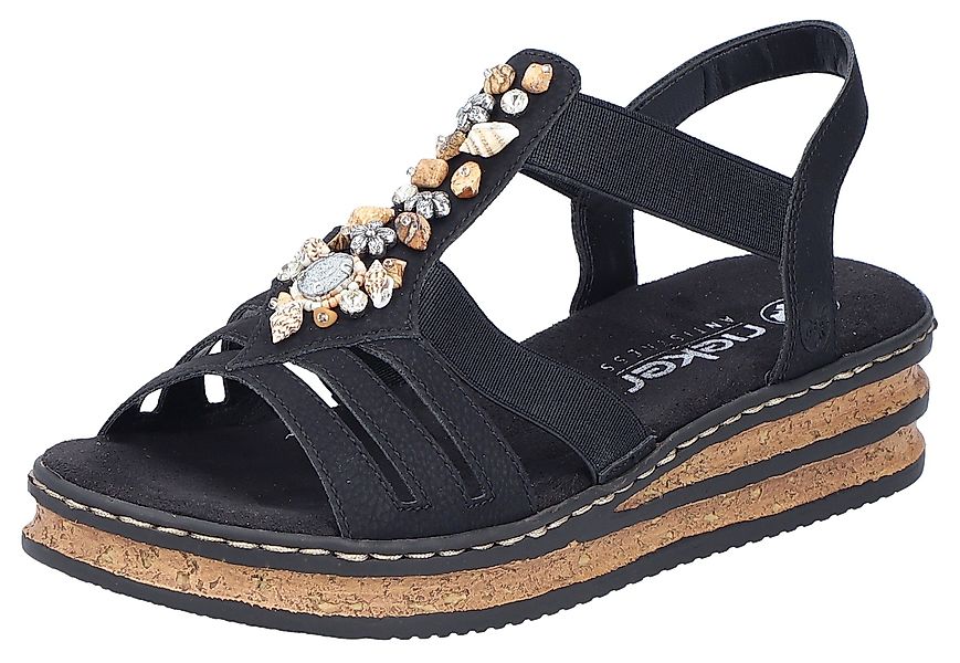 Rieker Plateausandale, Sommerschuh, Sandalette, Plateauabsatz, mit günstig online kaufen