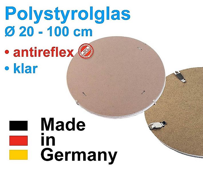 Bilderrahmen Neumann Einzelrahmen Bilderhalter rahmenlos rund, klar und ant günstig online kaufen