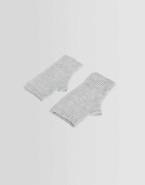 Bershka Kurze Fingerlose Handschuhe Damen Grau günstig online kaufen