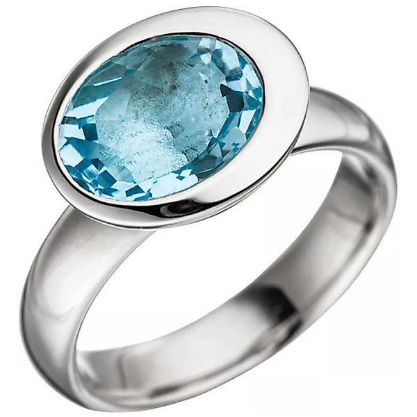 SIGO Damen Ring 925 Sterling Silber 1 Blautopas hellblau blau Silberring To günstig online kaufen