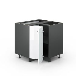 Vicco Eckunterschrank Fame-Line, Weiß Hochglanz/Anthrazit, 80.5 günstig online kaufen