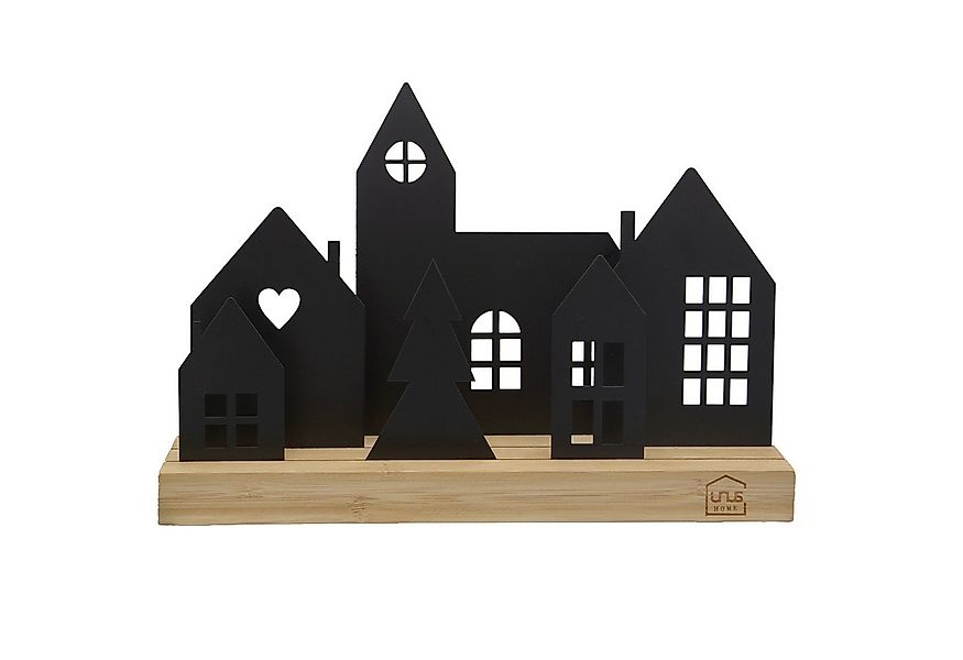 UNUS HOME Dekofigur Aufsteller Häuser Stadt (4 Häuser, 1 Kirche, 1 Baum, sc günstig online kaufen