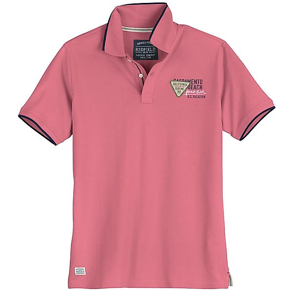 redfield Poloshirt Redfield Übergrößen Poloshirt Brustprint günstig online kaufen