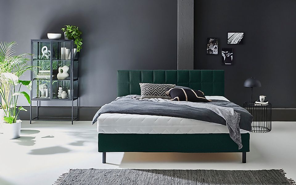 ATLANTIC home collection Boxbett "Nikola" Massivholzfüßen, mit / ohne Matra günstig online kaufen