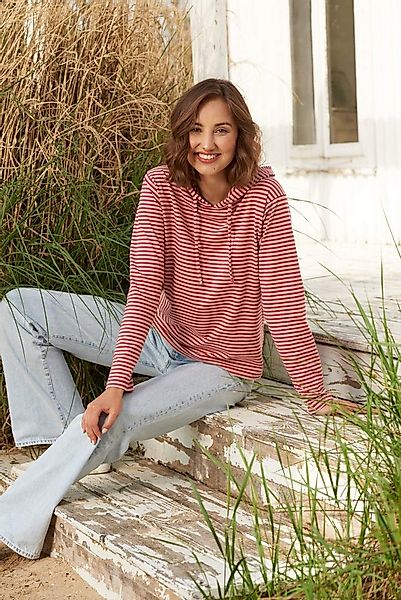 Himalaya Clothing Kurzarmshirt Schickes Kapuzenshirt gestreift - Pullover D günstig online kaufen