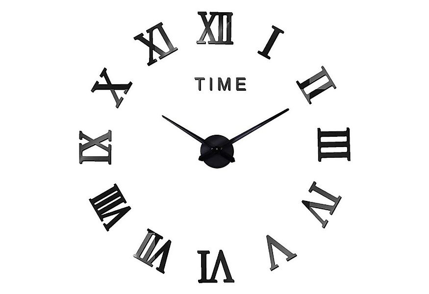 zggzerg Wanduhr Rahmenlose 3D DIY Wanduhr XXL Stumm Spiegel Aufkleber Home günstig online kaufen