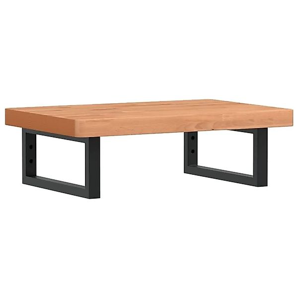 vidaXL Waschbeckenregal Wandmontage Stahl und Massivholz Buche 3302377 günstig online kaufen