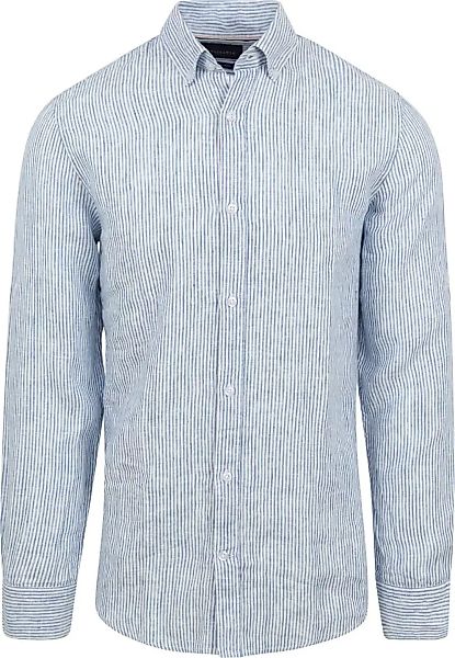 Suitable Hemd Leinen Streifen Hellblau - Größe 3XL günstig online kaufen