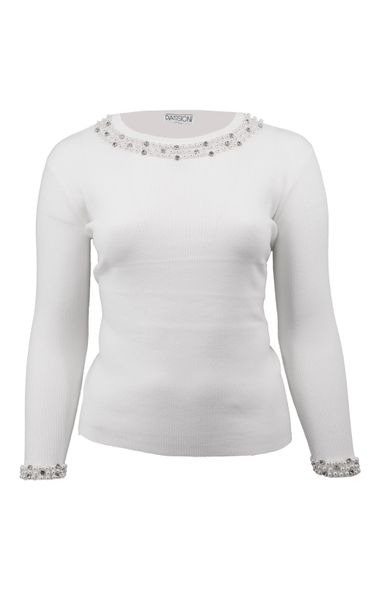 Passioni Strickpullover mit gestickten Motiven günstig online kaufen