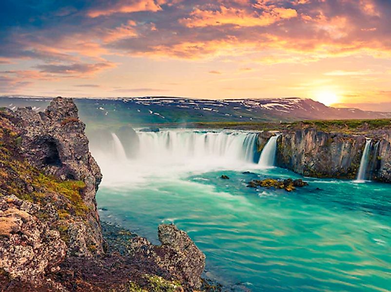 Papermoon Fototapete »Godafoss Waterfall Iceland« glatt günstig online kaufen