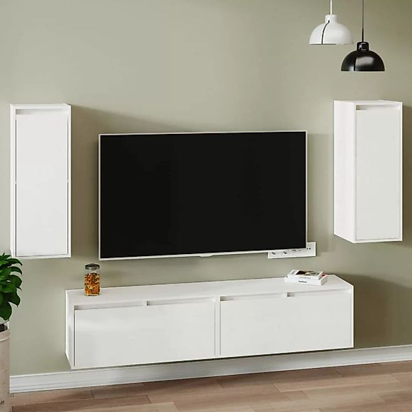 vidaXL Regal Wandschränke 2 Stk. Weiß günstig online kaufen