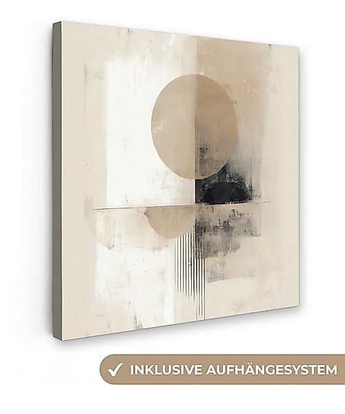 OneMillionCanvasses® Leinwandbild Kreis - Zusammensetzung - Tiefe - Beige, günstig online kaufen