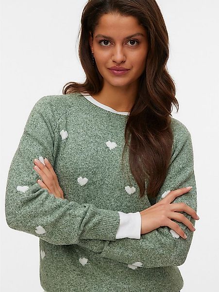 Vero Moda Rundhalspullover VMDOFFY INTARSIA LS O-NCK PULLOV GA NOOS mit Str günstig online kaufen