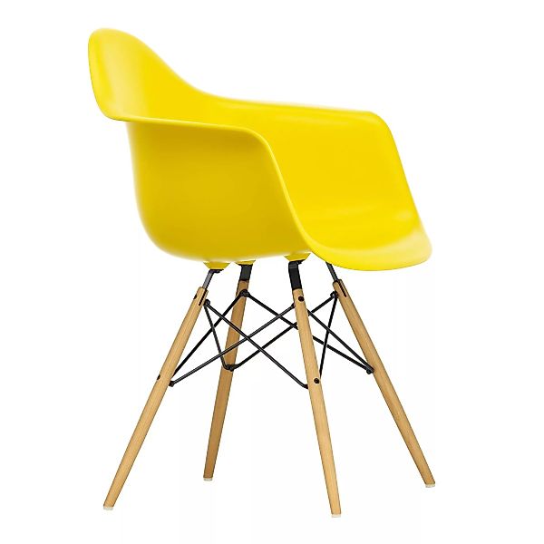 Vitra - Eames Plastic Armchair DAW Gestell Esche - sunlight/Sitzschale Poly günstig online kaufen