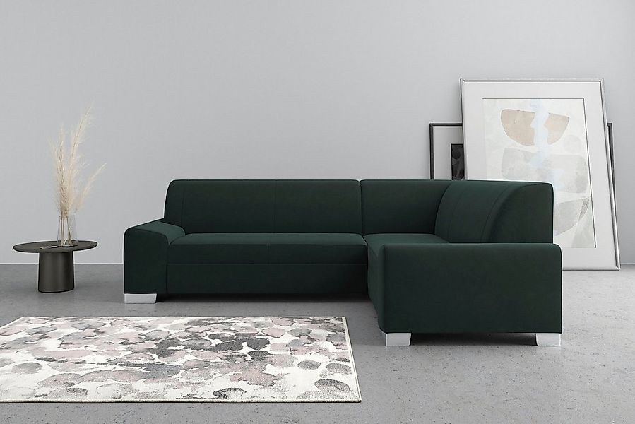DOMO collection Ecksofa "Anzio in kubischer Formensprache, flache Armlehnen günstig online kaufen