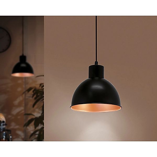 Eglo Pendelleuchte Vintage Schwarz-Kupfer günstig online kaufen