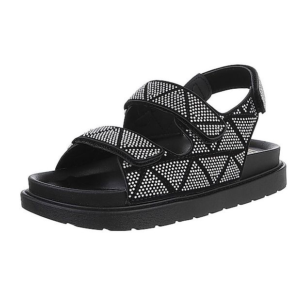 Ital-Design Stylische Damen Sandalen mit Klettverschluss und Komfort Riemch günstig online kaufen