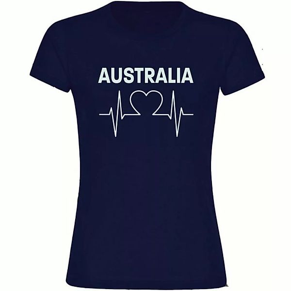 multifanshop T-Shirt Damen Australia - Herzschlag - Frauen günstig online kaufen