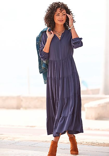 LASCANA Maxikleid mit Volants günstig online kaufen
