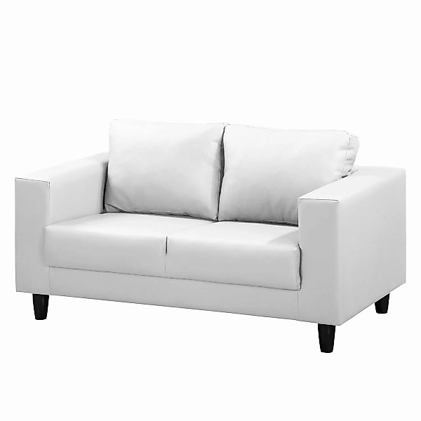 home24 mooved Sofa Bexwell 2-Sitzer Weiß Kunstleder 140x78x75 cm günstig online kaufen