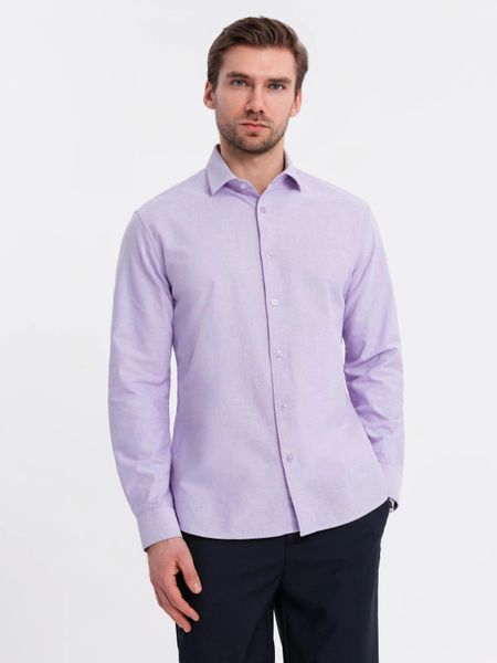 OMBRE Langarmhemd Pastellfarbenes Oxford-Hemd aus Baumwolle günstig online kaufen