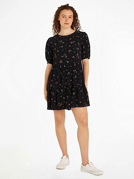 Tommy Jeans Blusenkleid "TJW BLACK FLORAL TIERD DRESS EXT", mit Blumenprint günstig online kaufen