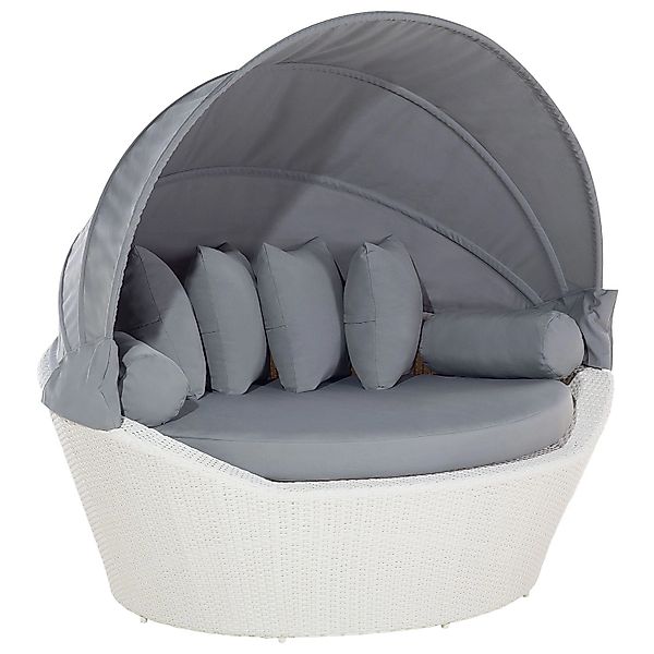 Beliani Sonneninsel Weiss Grau 127x165x160 günstig online kaufen