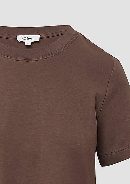 s.Oliver Kurzarmshirt Verkürztes T-Shirt aus Interlockjersey günstig online kaufen