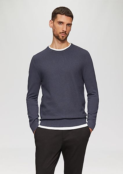 s.Oliver Longpullover Strickpullover Strickpullover mit Strukturmix günstig online kaufen