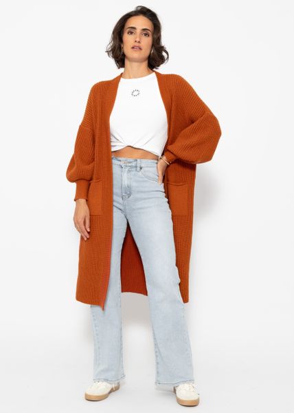 SASSYCLASSY Cardigan Oversize Strickjacke Damen lang günstig online kaufen