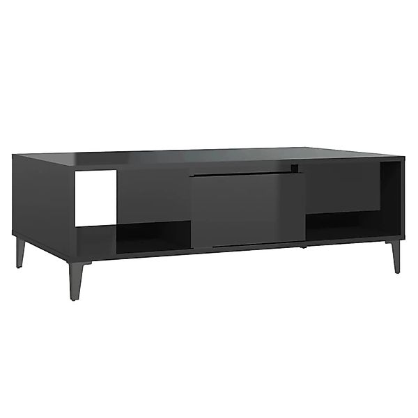 vidaXL Couchtisch Hochglanz-Schwarz 103,5x60x35 cm Holzwerkstoff günstig online kaufen