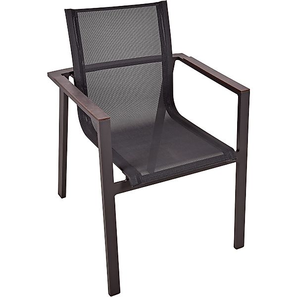 Garden Pleasure Stapelstuhl SOPHIA Aluminium mit Armlehnen Anthrazit 2er Se günstig online kaufen