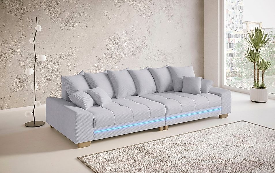 Mr. Couch Big-Sofa "Nikita II", mit RGB-LED Beleuchtung, Kaltschaumpolsteru günstig online kaufen