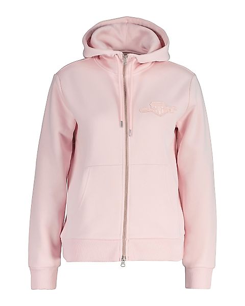 Gant Kapuzensweatjacke "REG TONAL SHIELD ZIP HOODIE", Markenstickerei, Kapu günstig online kaufen