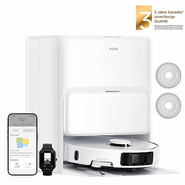 Mova Saugroboter "mit Wischfunktion Mova P50 Ultra," 19000Pa Saugkraft, Vol günstig online kaufen