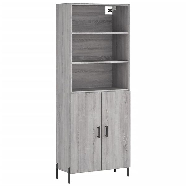 vidaXL Highboard Grau Sonoma 69,5x34x180 cm Holzwerkstoff 3189267 günstig online kaufen