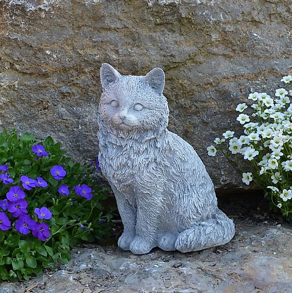 gartendekoparadies.de Gartenfigur Niedliche Katze, H. 26 günstig online kaufen