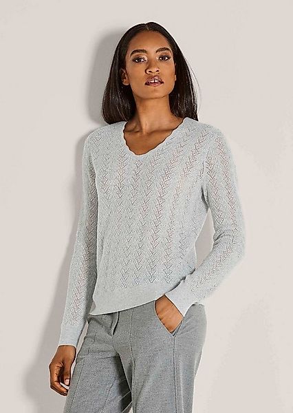 MADELEINE Strickpullover Luxuriöser Strickpullover mit Ajour-Muster Leichte günstig online kaufen