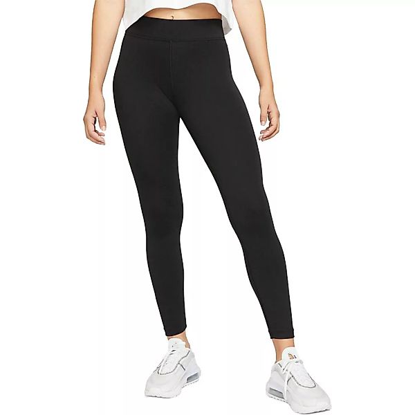 Nike Sportswear Mid Rise Leggings M Black / White günstig online kaufen