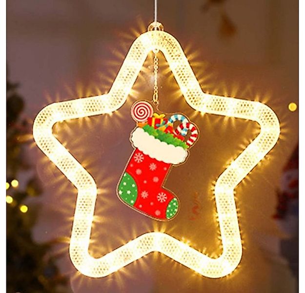 VIVIHEYDAY LED-Lichterkette LED Stern Weihnachtsbeleuchtung Fenster Innen L günstig online kaufen