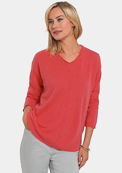 GOLDNER Strickpullover Basicpullover mit V-Ausschnitt Strickpullover mit Te günstig online kaufen