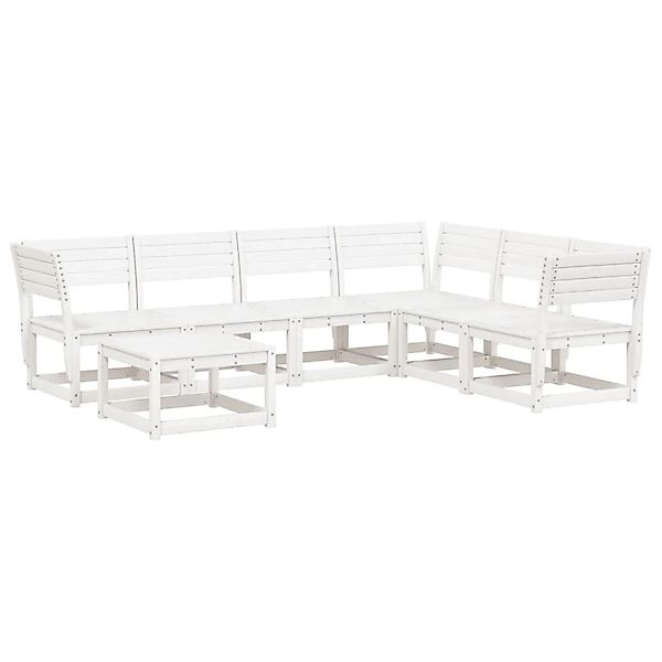 vidaXL 7-Tlg Garten-Lounge-Set Weiß Massivholz Kiefer 3216926 günstig online kaufen