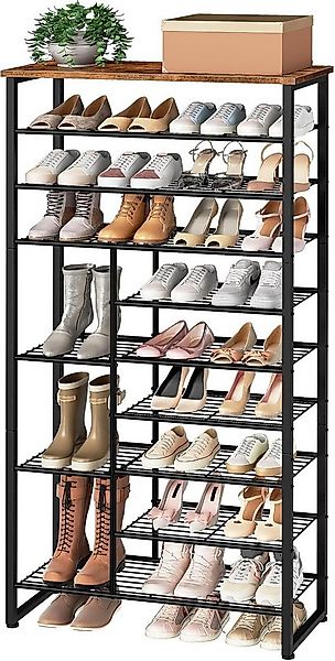 Hoobro Schuhregal, 10 Ebenen 172,5 cm, Schuhablage 27-30 Paar günstig online kaufen