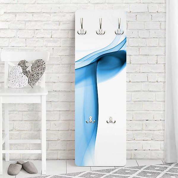 Wandgarderobe Holzpaneel Abstrakt Blue Luxury günstig online kaufen