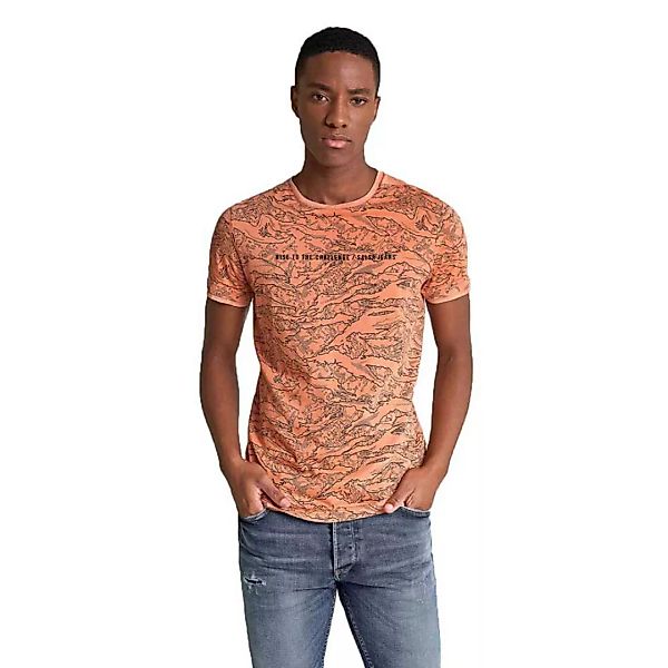Salsa Jeans White Kurzärmeliges T-shirt M Orange günstig online kaufen