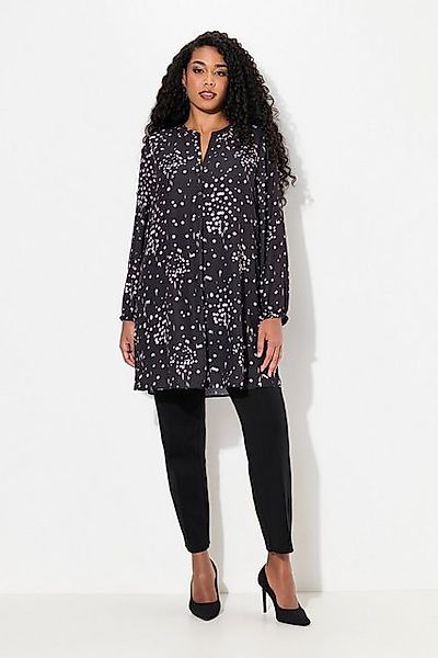 Ulla Popken Tunika Longtunika Tupfen Tunika-Ausschnitt günstig online kaufen