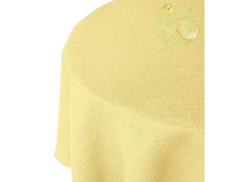 Tischdecke Leinenoptik RUND Tischdecke uni Gartentischdecke, bügelfrei, Lot günstig online kaufen