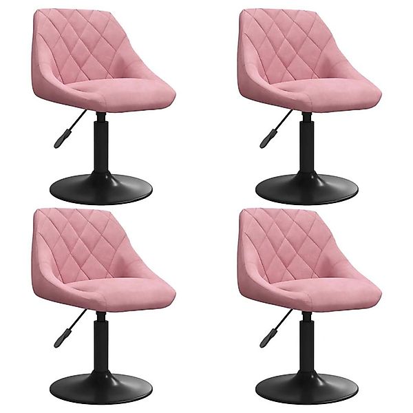 vidaXL Esszimmerstühle 4 Stk Drehbar Rosa Samt 3088796 günstig online kaufen