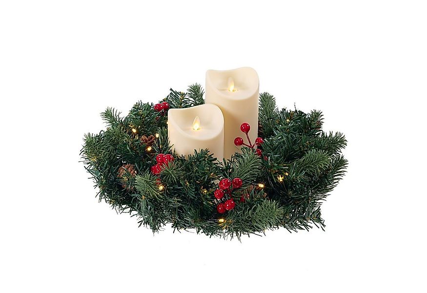 BONETTI Adventskranz Künstlicher Adventskranz mit Lichterkette und 4 LED Ke günstig online kaufen