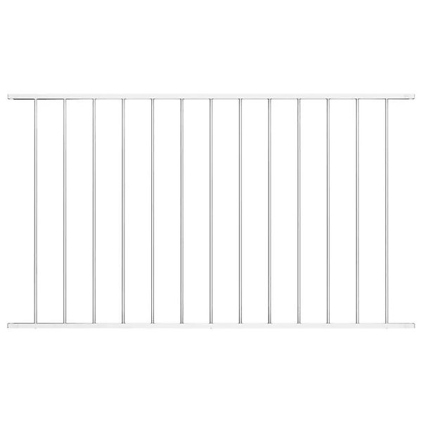 vidaXL Zaunelement Pulverbeschichteter Stahl 1,63x0,75 m Weiß 145224 günstig online kaufen